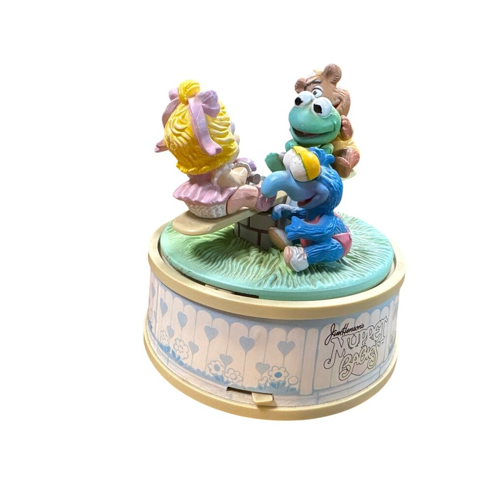 Vtg 1983 Muppet Babies Music Box seesaw Enesco Playmates tested & works Rare